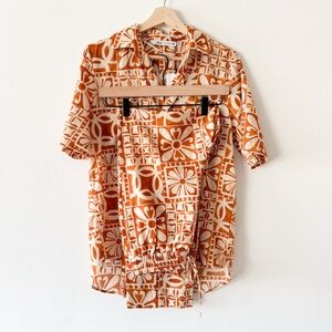 Zara Geometric Orange Set Size XS/Small